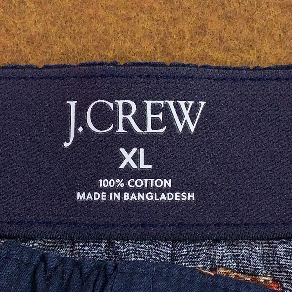 J.Crew Mens XL Navy Hot Dog American Flag Cotton Woven Boxer Shorts NWT